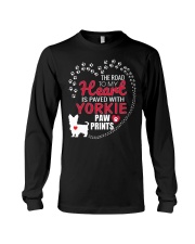 My Heart Paved With Yorkie Paw Prints Long Sleeve Tee thumbnail