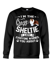 Crazy Sheltie Lady Crewneck Sweatshirt thumbnail