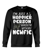 Happier Person Newfie Crewneck Sweatshirt thumbnail