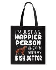 Happier Person Irish Setter Tote Bag thumbnail