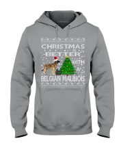 Christmas Is Better With A Belgian Malinois Hooded Sweatshirt thumbnail