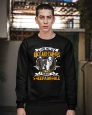 Rich And Famous WIth Sheepadoodle Crewneck Sweatshirt apparel-crewneck-sweatshirt-lifestyle-02