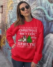 Christmas Is Better With A Sheltie Crewneck Sweatshirt lifestyle-unisex-sweatshirt-front-3