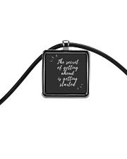 THE SECRET OF GETTING AHEAD IS GETTING STARTED Cord Rectangle Necklace thumbnail