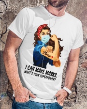 Quilter I can make masks whats your superpower Classic T-Shirt lifestyle-mens-crewneck-front-4