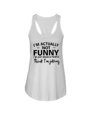 I'm actually not funny i'm just mean and people Ladies Flowy Tank thumbnail
