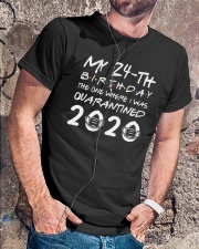 Quarantined 24th birthday unisex shirt Classic T-Shirt lifestyle-mens-crewneck-front-4