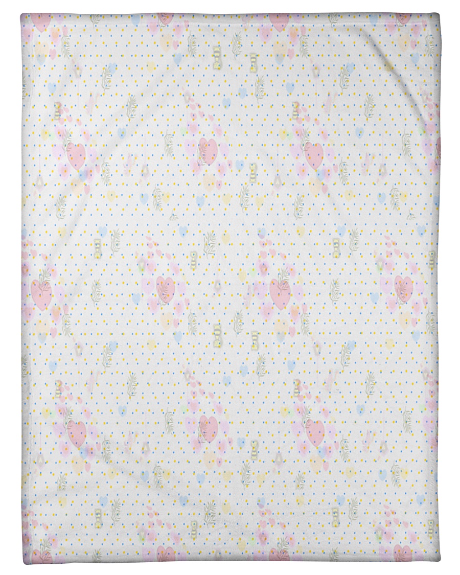 Graphic hearts love and dots design background Small Fleece Blanket - 30" x 40"