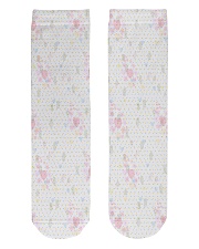 Graphic hearts love and dots design background Crew Length Socks thumbnail