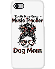 Kinda busy being a music teacher and a dog mom Phone Case tile