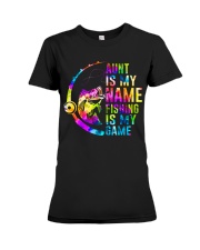 Aunt is my name Fishing is my game Premium Fit Ladies Tee tile