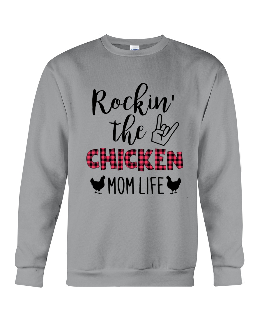 ROCKIN' THE CHICKEN MOM LIFE Crewneck Sweatshirt