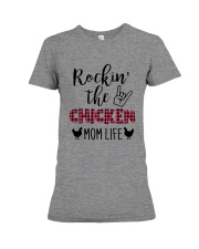 ROCKIN' THE CHICKEN MOM LIFE Premium Fit Ladies Tee thumbnail