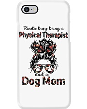 Kinda busy being a physical therapist and a messy hair dog mom Phone Case tile