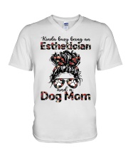 ESTHETICIAN V-Neck T-Shirt tile
