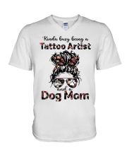 TATTOO ARTIST V-Neck T-Shirt tile
