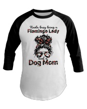 FLAMINGO LADY Baseball Tee tile