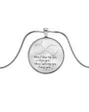 LIMITED EDITION Metallic Circle Necklace front