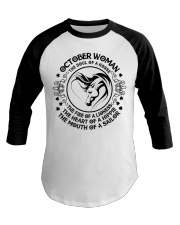 OCTOBER WOMAN Baseball Tee tile
