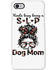 Kinda busy being a SLP and a Messy Hair Dog Mom Phone Case tile