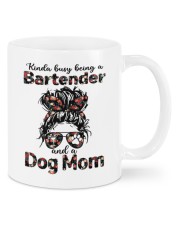 Kinda busy being a bartender and a messy hair dog mom Mugs tile