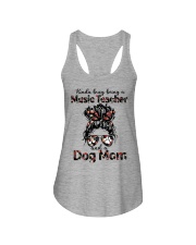 Kinda busy being a music teacher and a messy hair dog mom Ladies Flowy Tank tile
