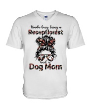 RECEPTIONIST V-Neck T-Shirt tile