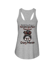 Kinda busy being a kindergarten teacher and a messy hair dog mom Ladies Flowy Tank tile