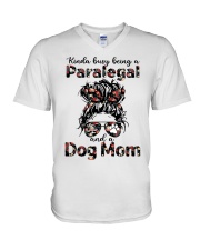 PARALEGAL V-Neck T-Shirt tile