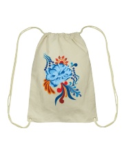 Blue flower Drawstring Bag thumbnail