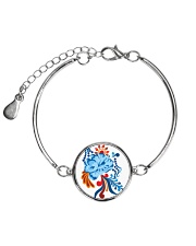 Blue flower Metallic Circle Bracelet thumbnail