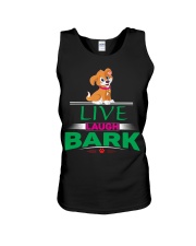 LIVE LAUGH BARK Unisex Tank tile