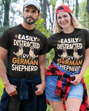 Easily Distracted by German Shepherd Classic T-Shirt custom-t-shirts-classic-lifestyle-front-380
