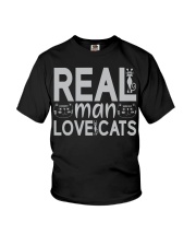REAL MAN LOVE CATS Youth T-Shirt tile