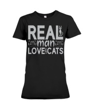 REAL MAN LOVE CATS Premium Fit Ladies Tee tile