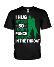 I HUG MY DOGS V-Neck T-Shirt tile