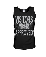 VISITOR MUST BE APPROVED Unisex Tank tile