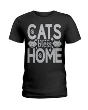 CAT BLESS HOME Ladies T-Shirt tile