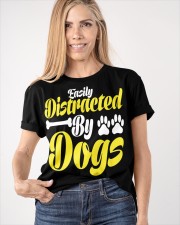 EASILY DISTRECTED BY DOGS Classic T-Shirt apparel-classic-tshirt-lifestyle-front-100
