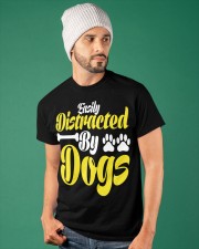 EASILY DISTRECTED BY DOGS Classic T-Shirt apparel-classic-tshirt-lifestyle-front-86