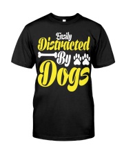 EASILY DISTRECTED BY DOGS Premium Fit Mens Tee tile