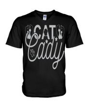 CAT LADY V-Neck T-Shirt tile