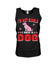I AM NOT SINGLE I HAVE A DOG Unisex Tank tile