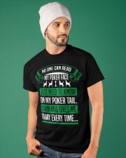 NO ONE CAN READ MY POKER FACE Classic T-Shirt apparel-classic-tshirt-lifestyle-front-86