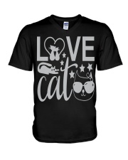 LOVE CAT V-Neck T-Shirt tile