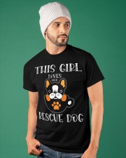 THIS GIRL LOVES HER RESCUE DOG Classic T-Shirt apparel-classic-tshirt-lifestyle-front-86