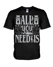 ALL YOU NEED IS CAT V-Neck T-Shirt tile