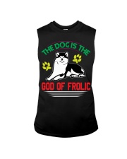 THE DOG IS THE GOD OF FROLIC Sleeveless Tee tile
