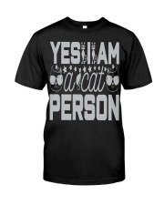 YES I'M A CAT PERSON Premium Fit Mens Tee tile