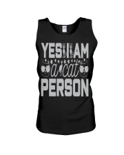 YES I'M A CAT PERSON Unisex Tank tile